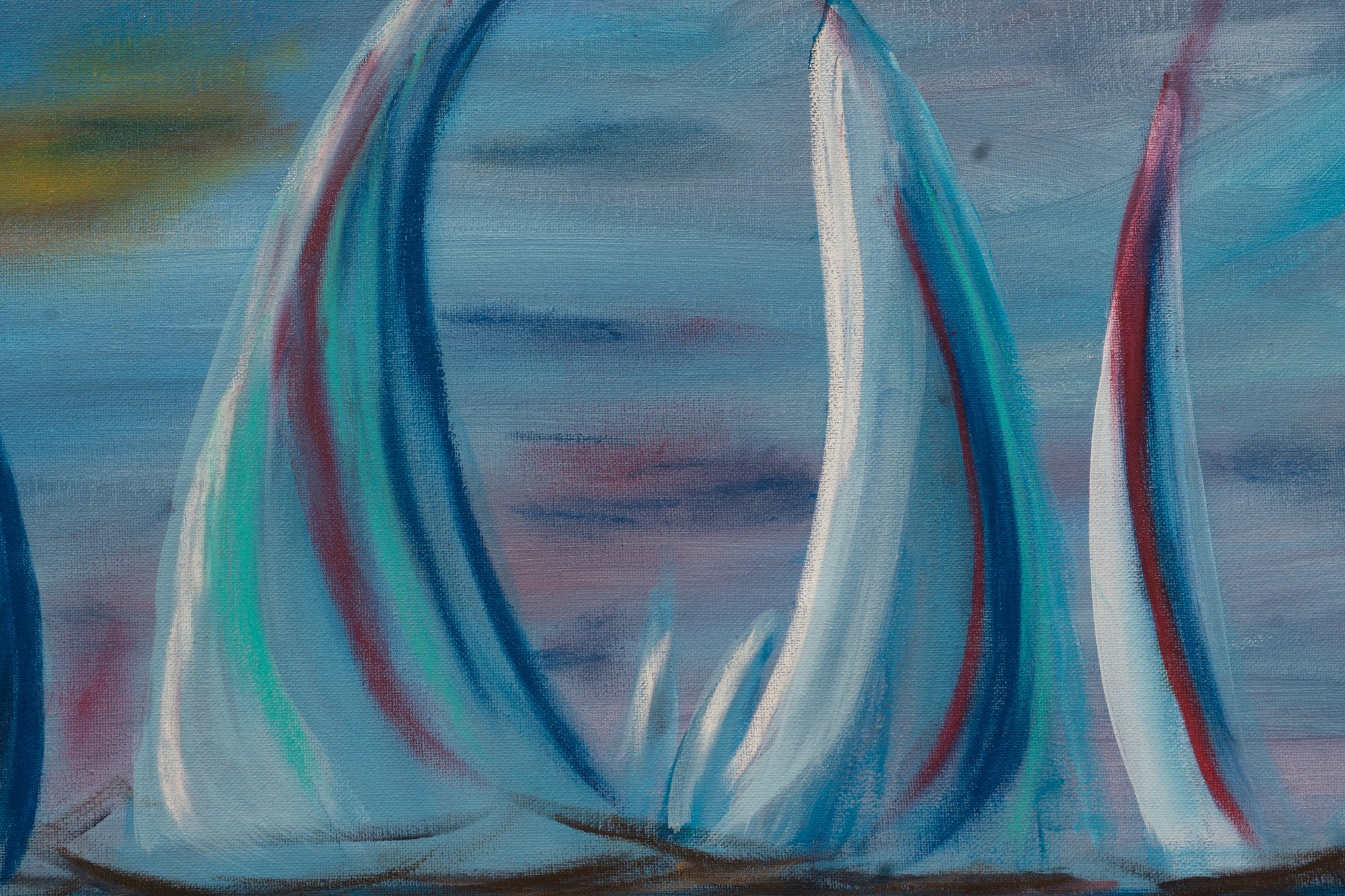 Close-up of brushwork in an original painting by Gary Hartman